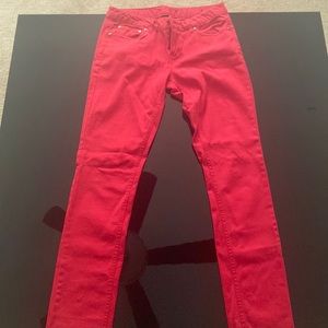 Red kid jeans